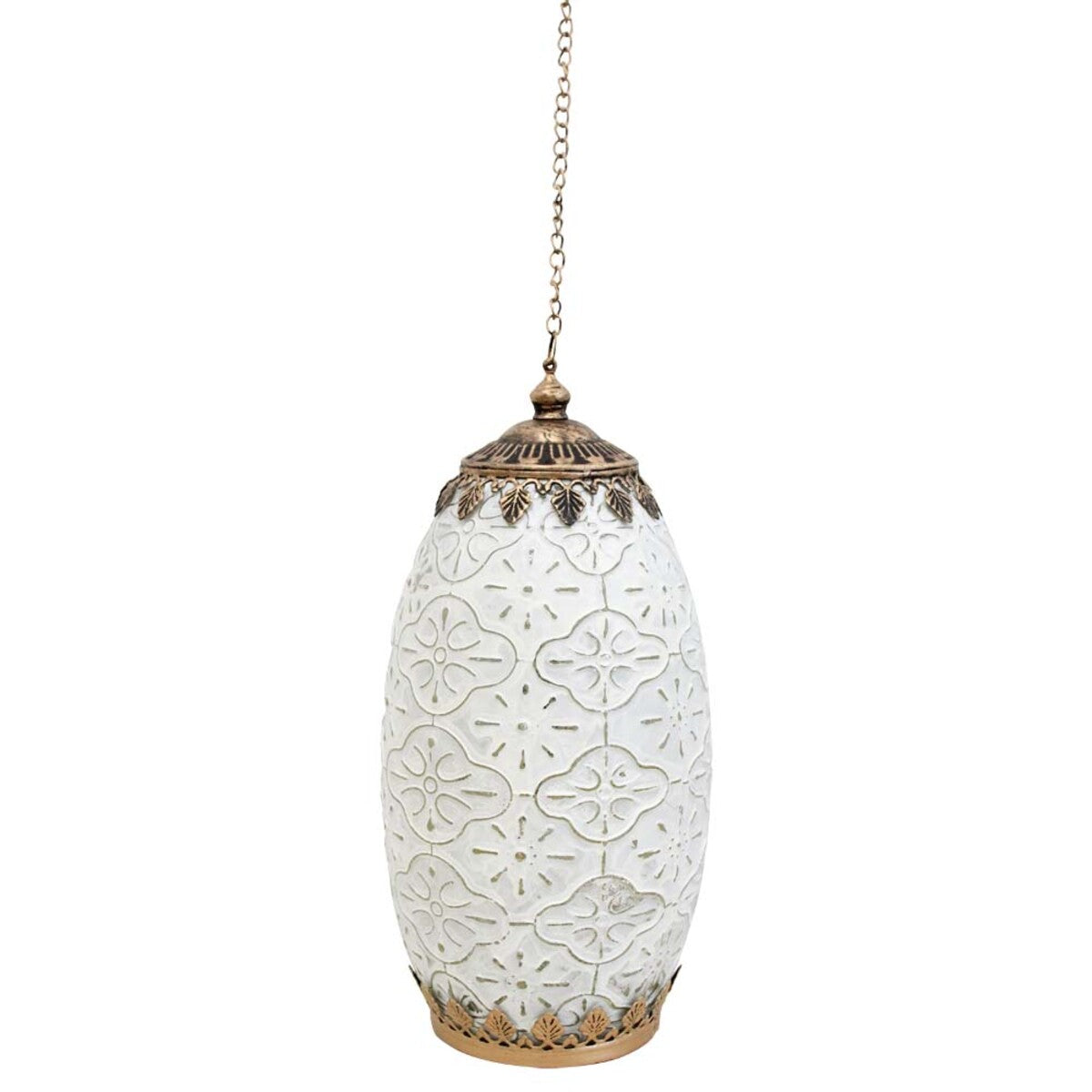 LED Antique Tall White Lantern