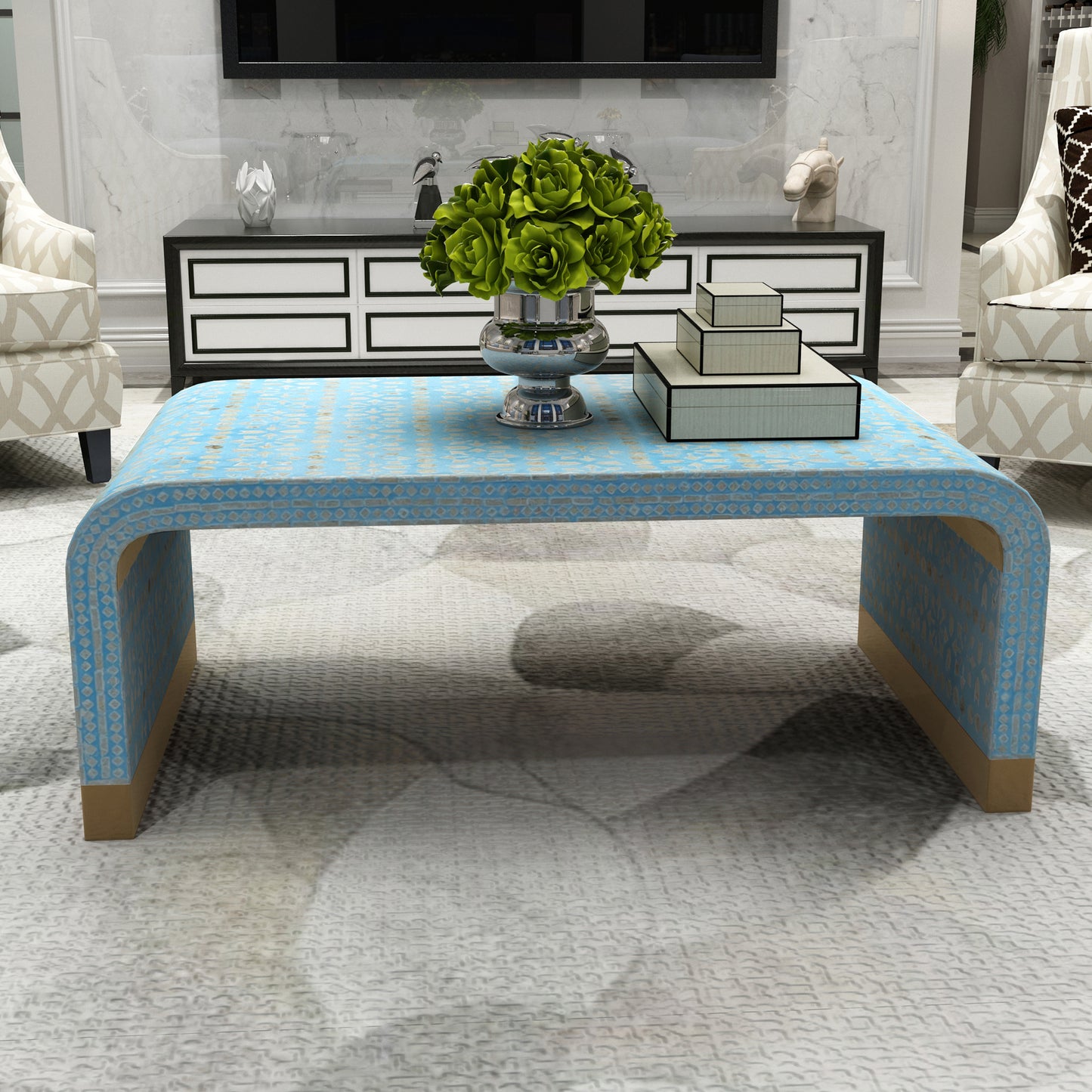 Mediterrranean Pearl Shell Coffee Table