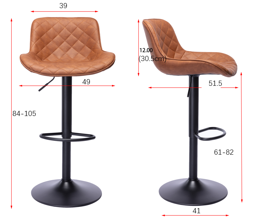 Pallo Leather Barstool - Set of 2