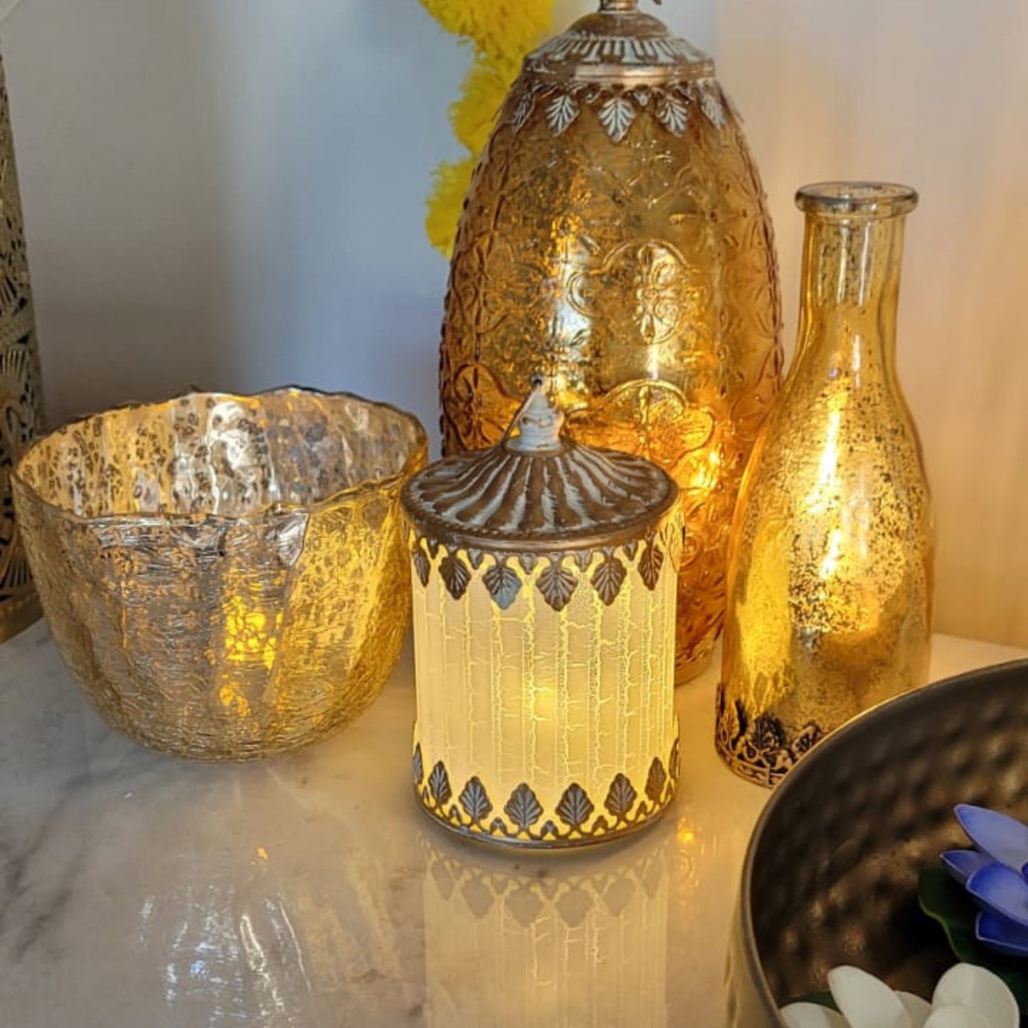 LED Slim Gold Lantern