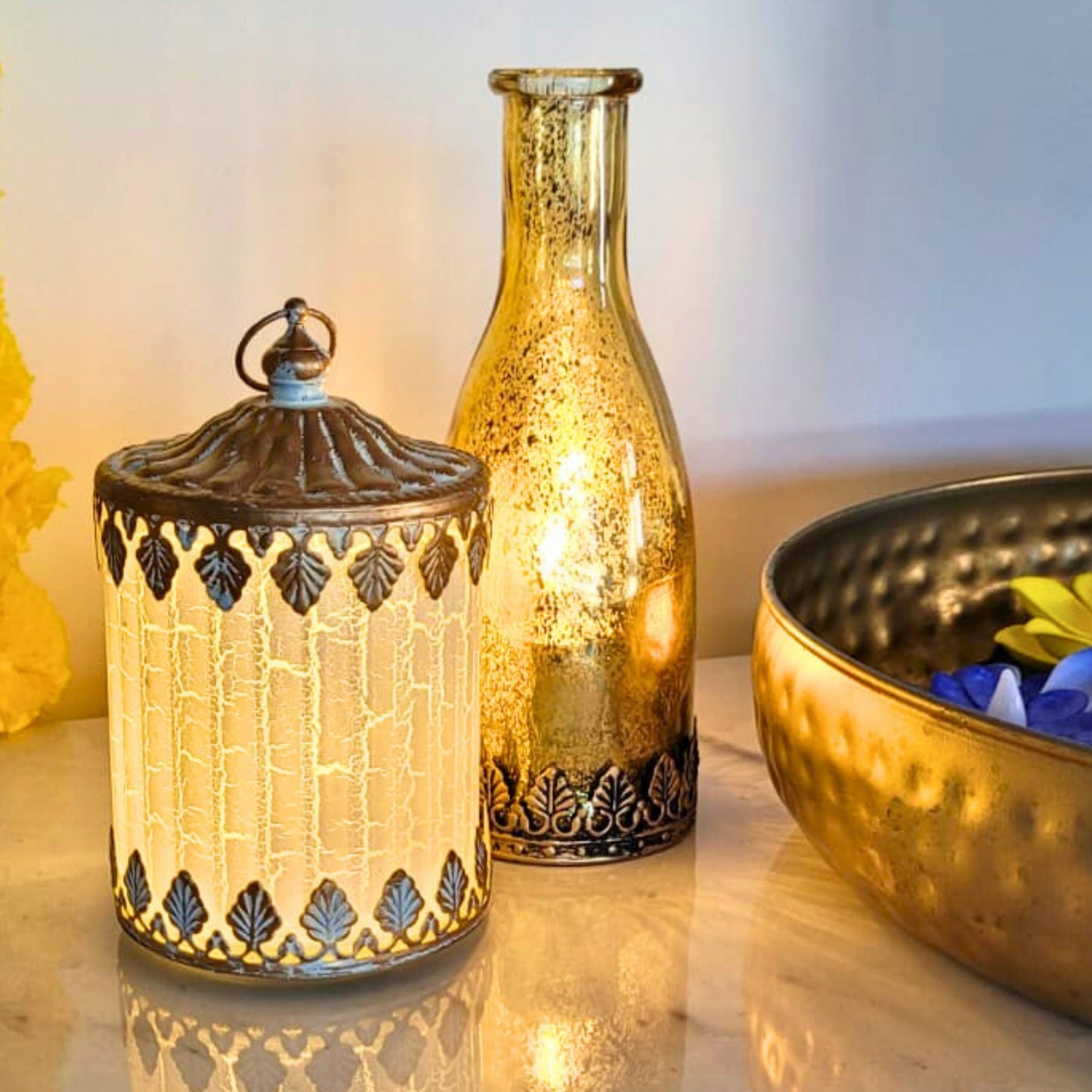 LED Slim Gold Lantern