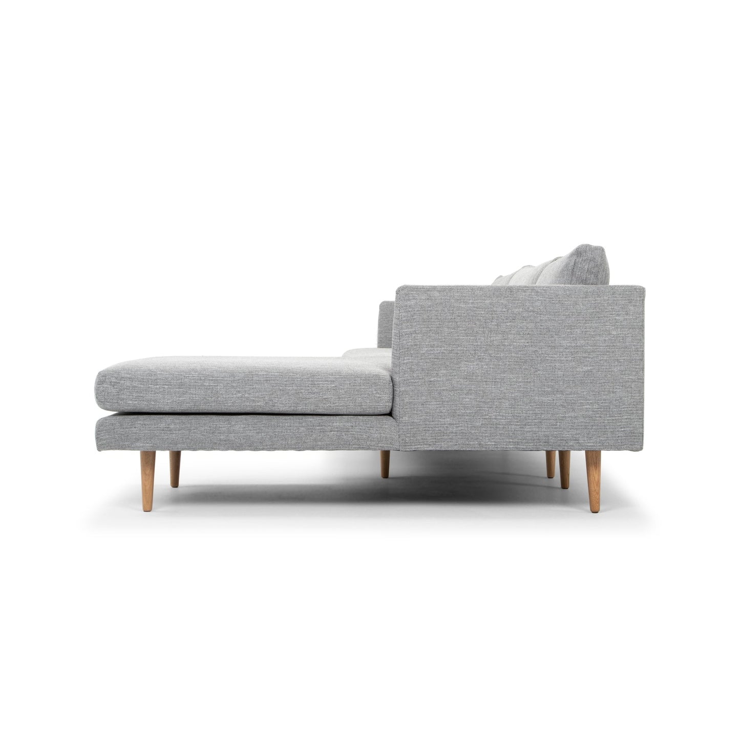 3 Seater With Right Chaise Sofa - Graphite Grey with Natural Legs