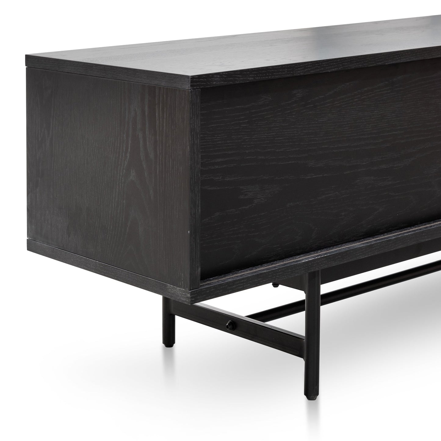 2.1m Wooden Entertainment TV Unit - Full Black