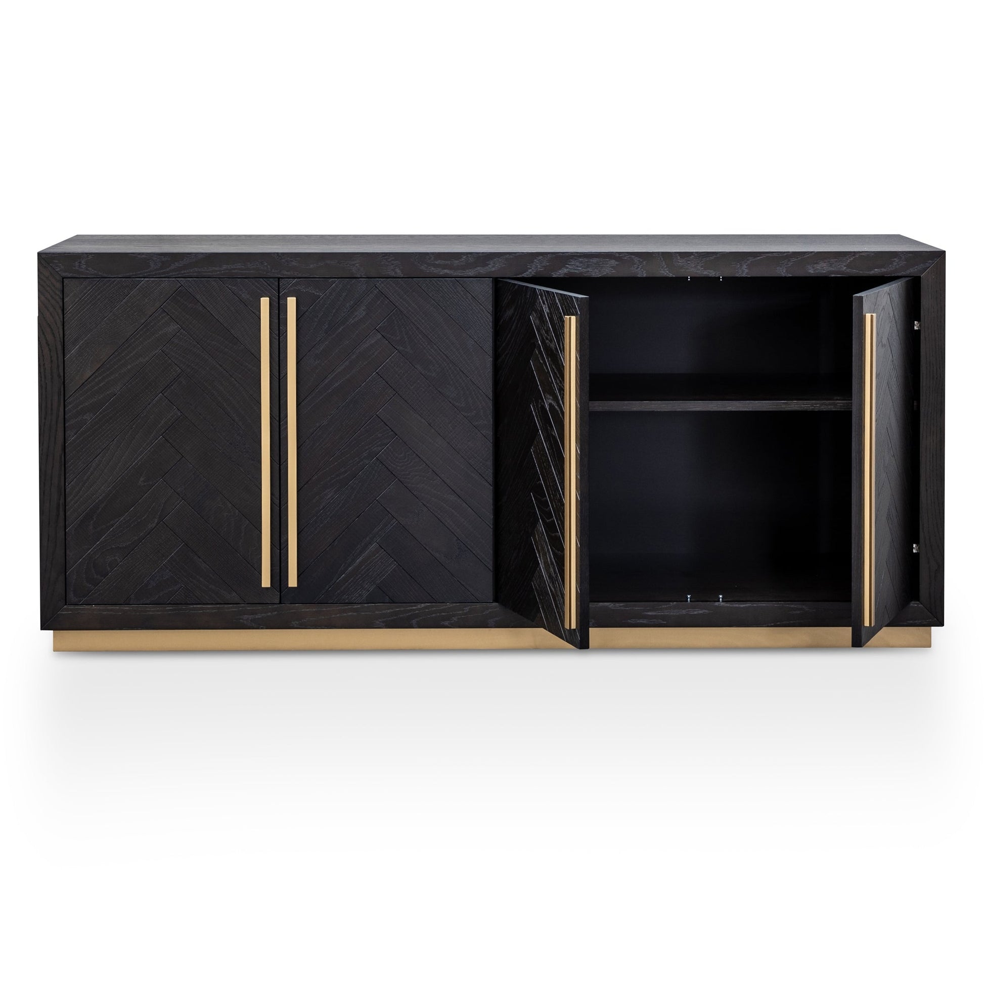 Wide Sideboard - Black and Brass