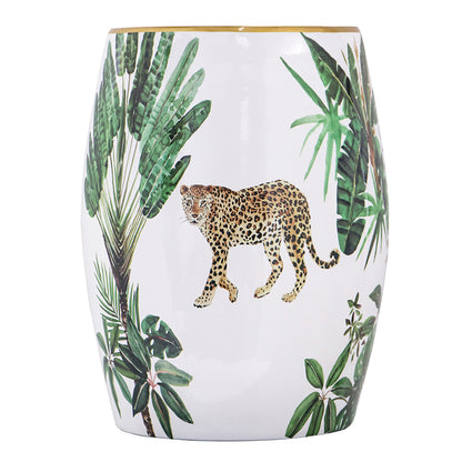Leopard Ceramic Side Table