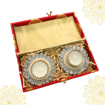 Tealight Brocade Gift Set