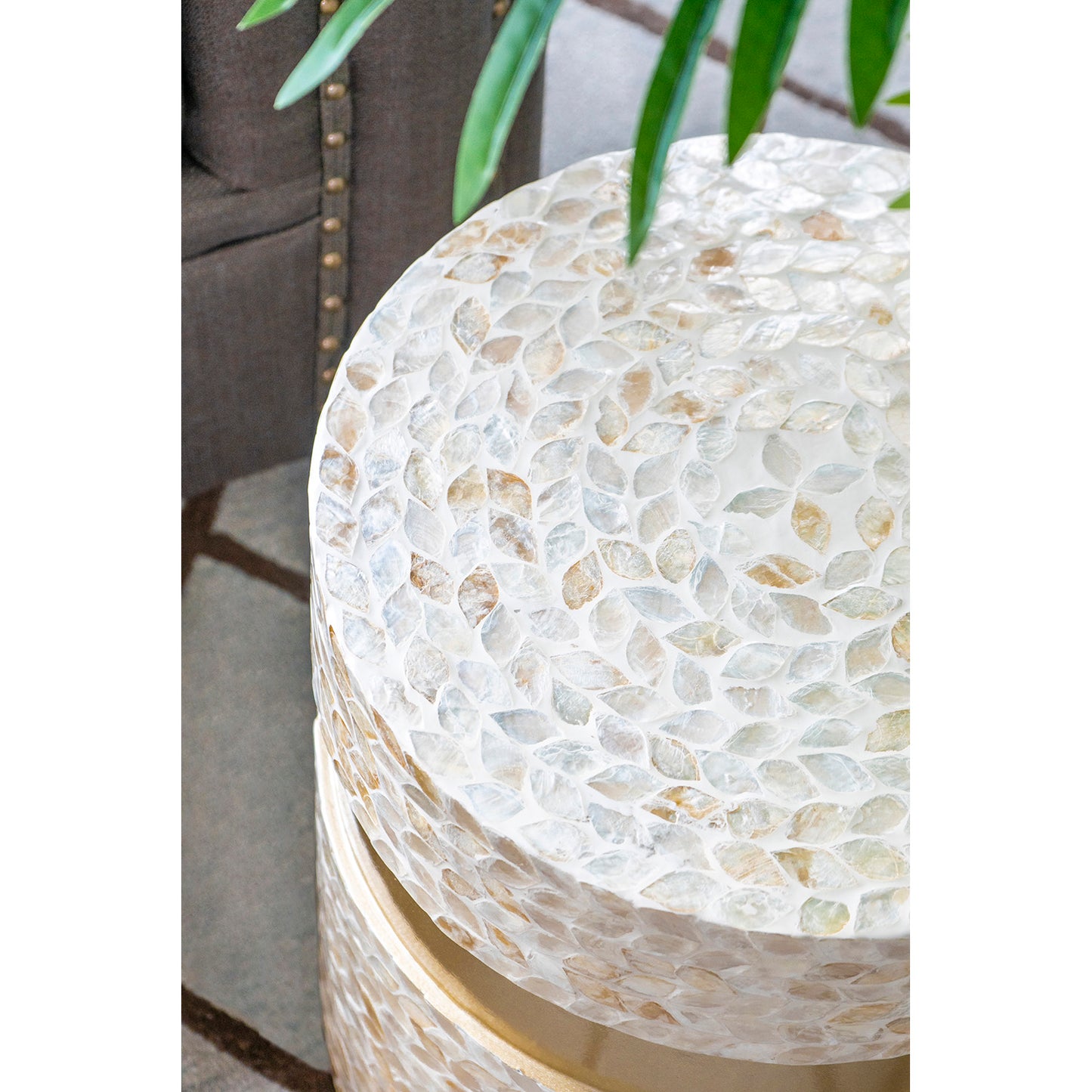 Cancun Shell Stool/ Side Table