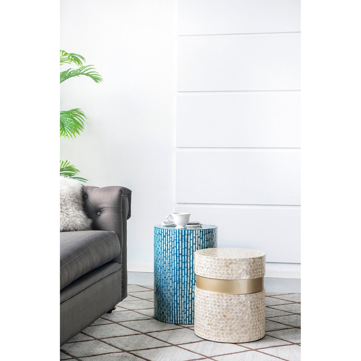 Cancun Shell Stool/ Side Table