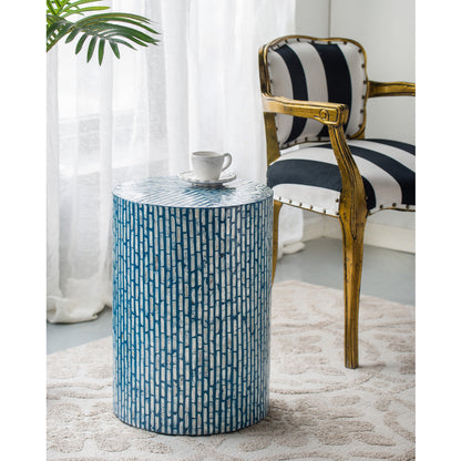 Turquoise Shell Stool/ Side Table