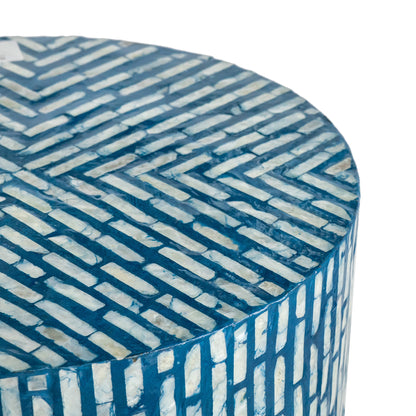 Turquoise Shell Stool/ Side Table
