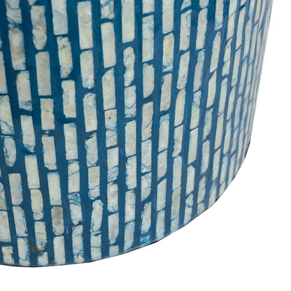 Turquoise Shell Stool/ Side Table