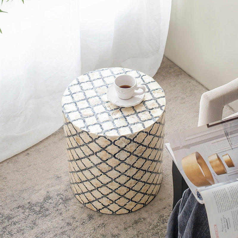 Round Eliat Shell Side Table