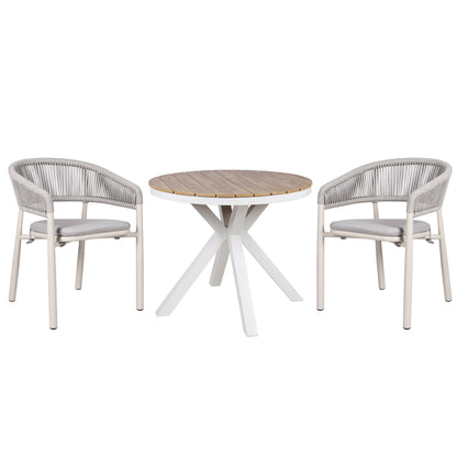 Sand White Outdoor Dining Chair - Light Grey (Set of 2)