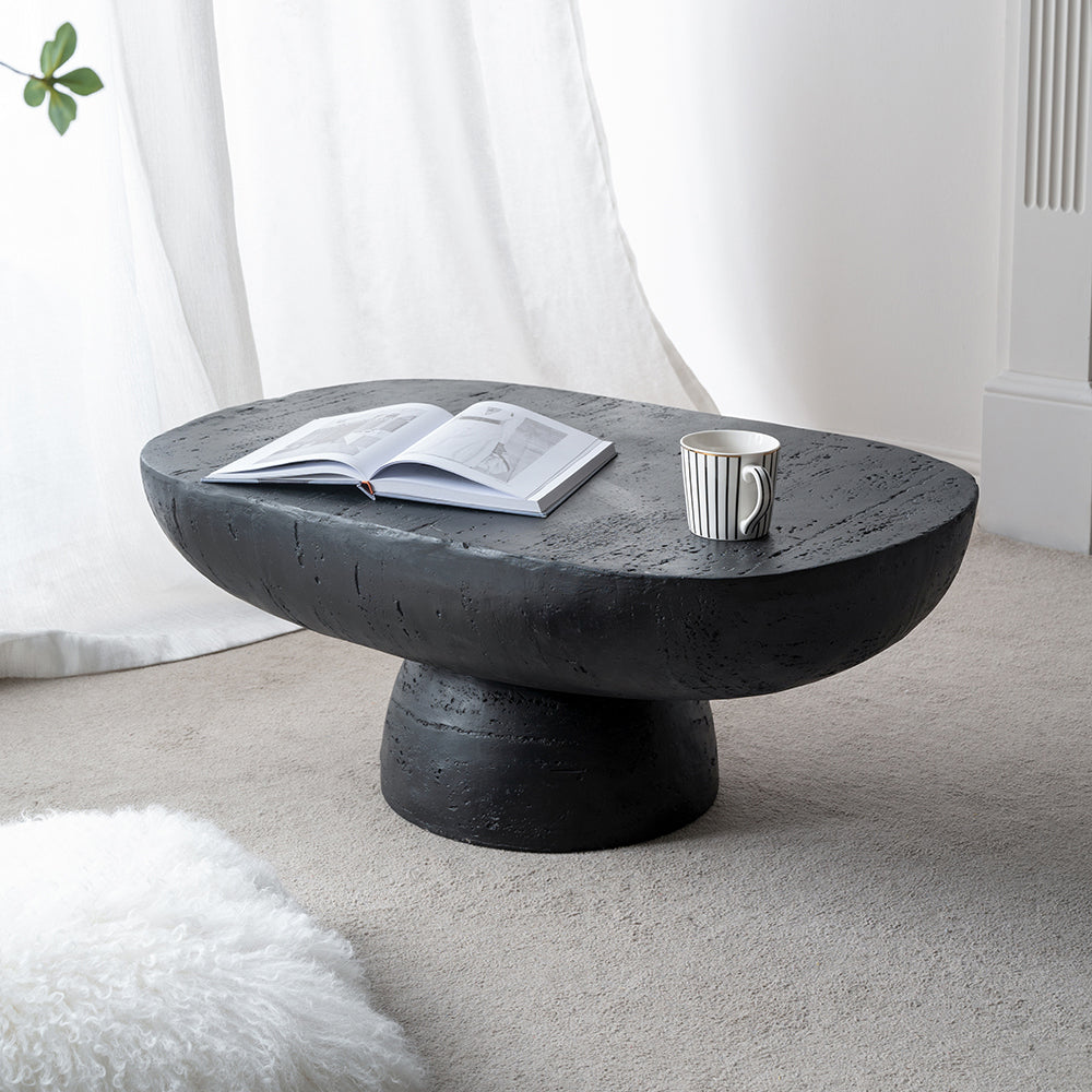 Oval Cement Coffee Table