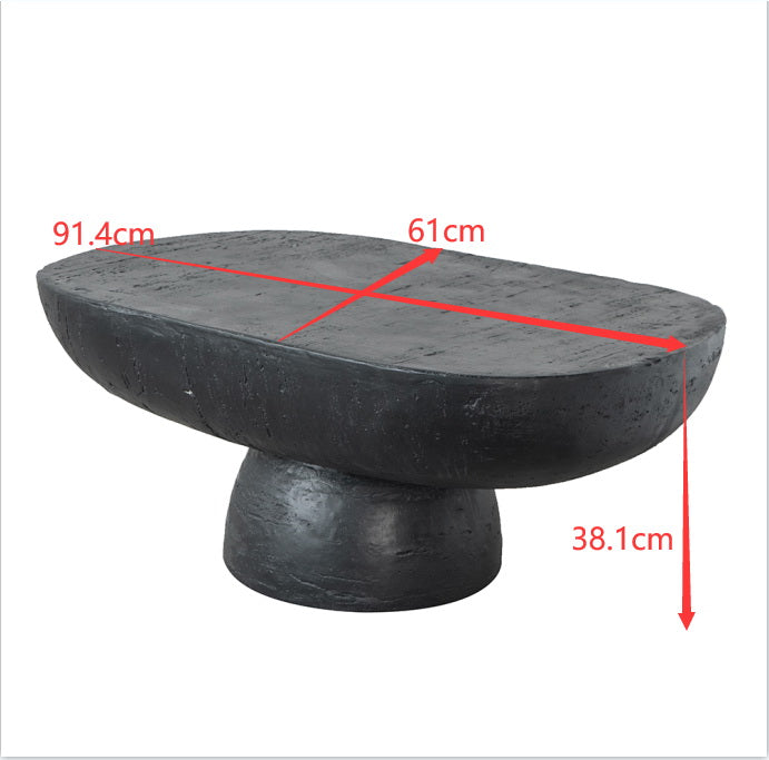 Oval Cement Coffee Table