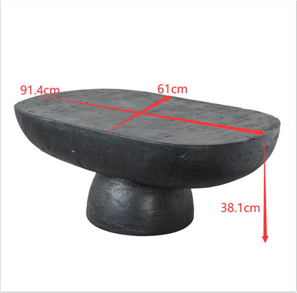 Oval Cement Coffee Table