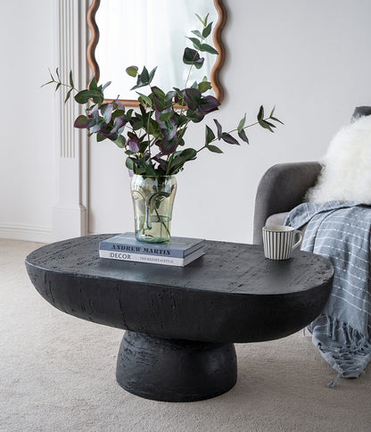 Oval Cement Coffee Table