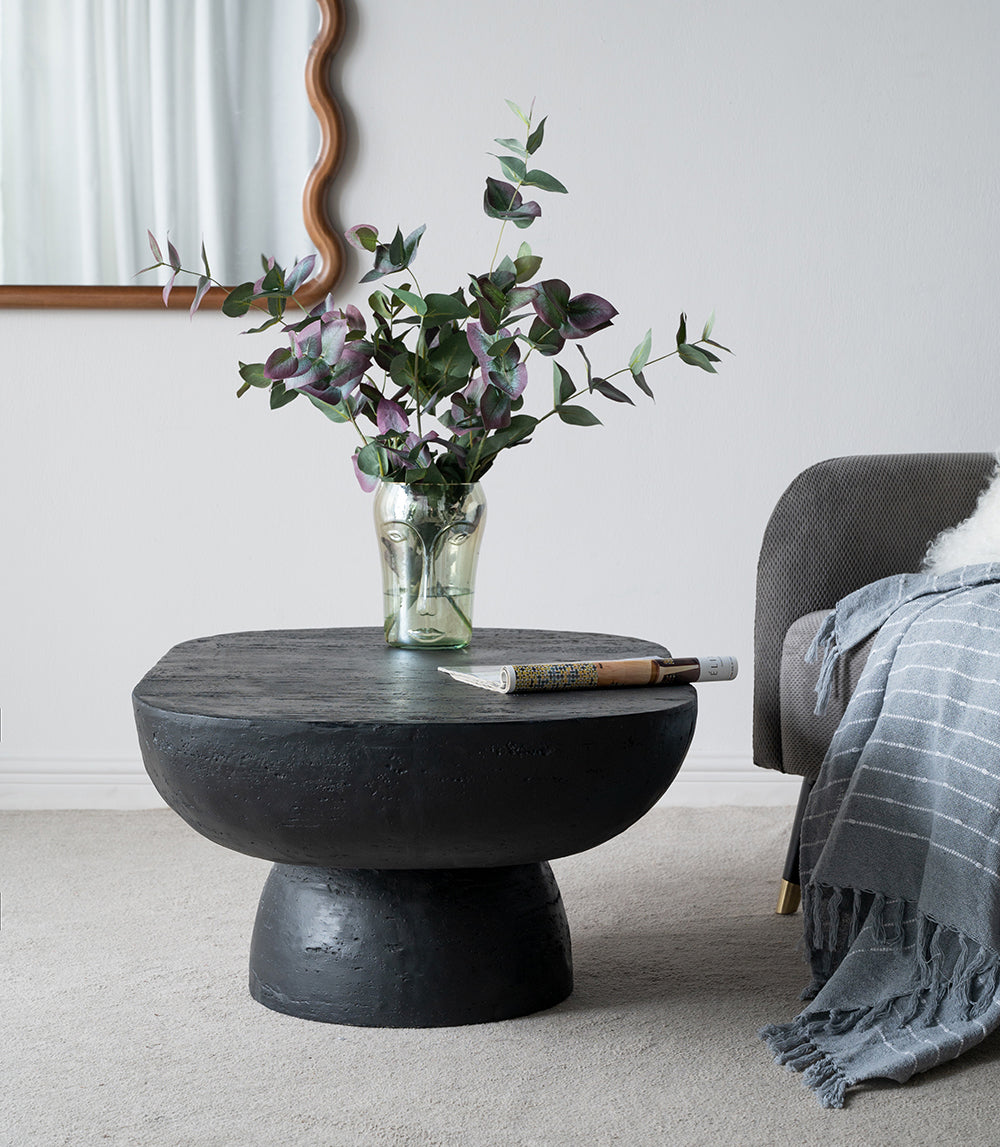 Oval Cement Coffee Table