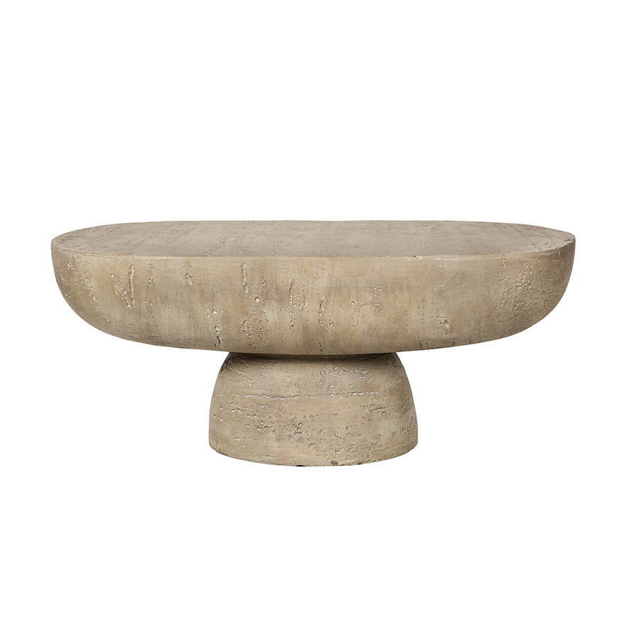 Oval Cement Coffee Table