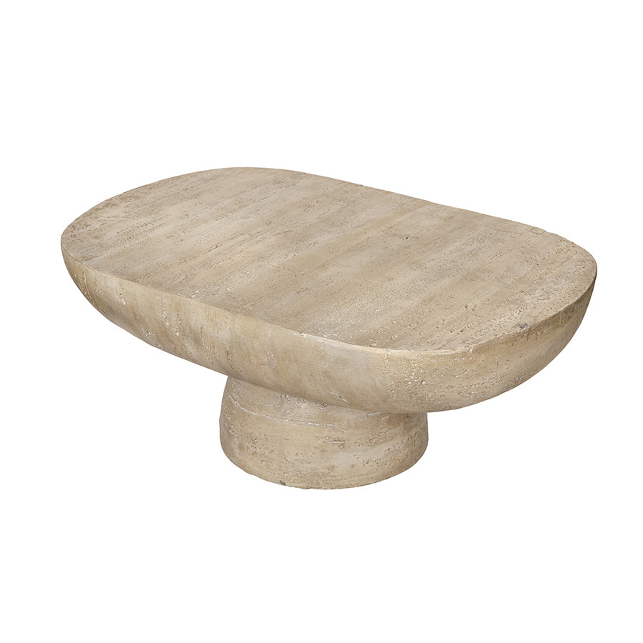 Oval Cement Coffee Table