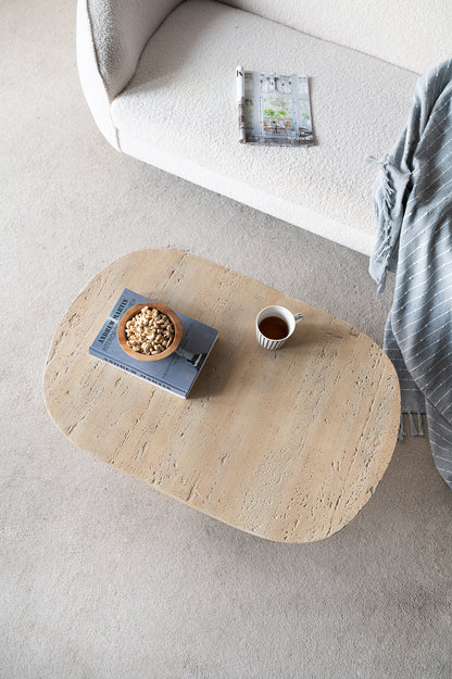 Oval Cement Coffee Table