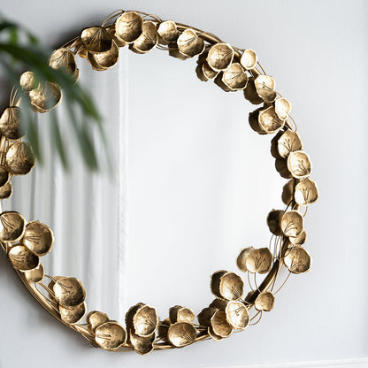 Gold Leaf Wall Mirror - Meen Tribe