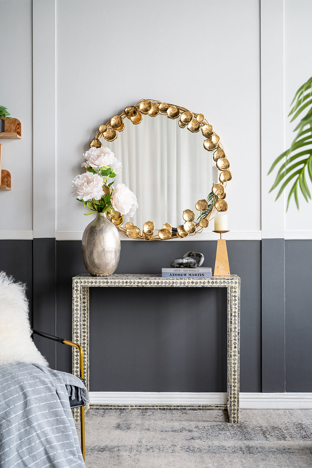 Gold Leaf Wall Mirror