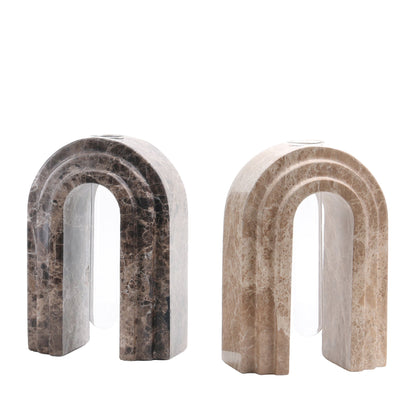 Marble Arch Vase - Light Coffee