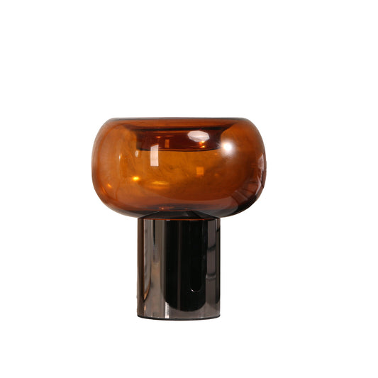 Amber Large Glass Vase - Brown