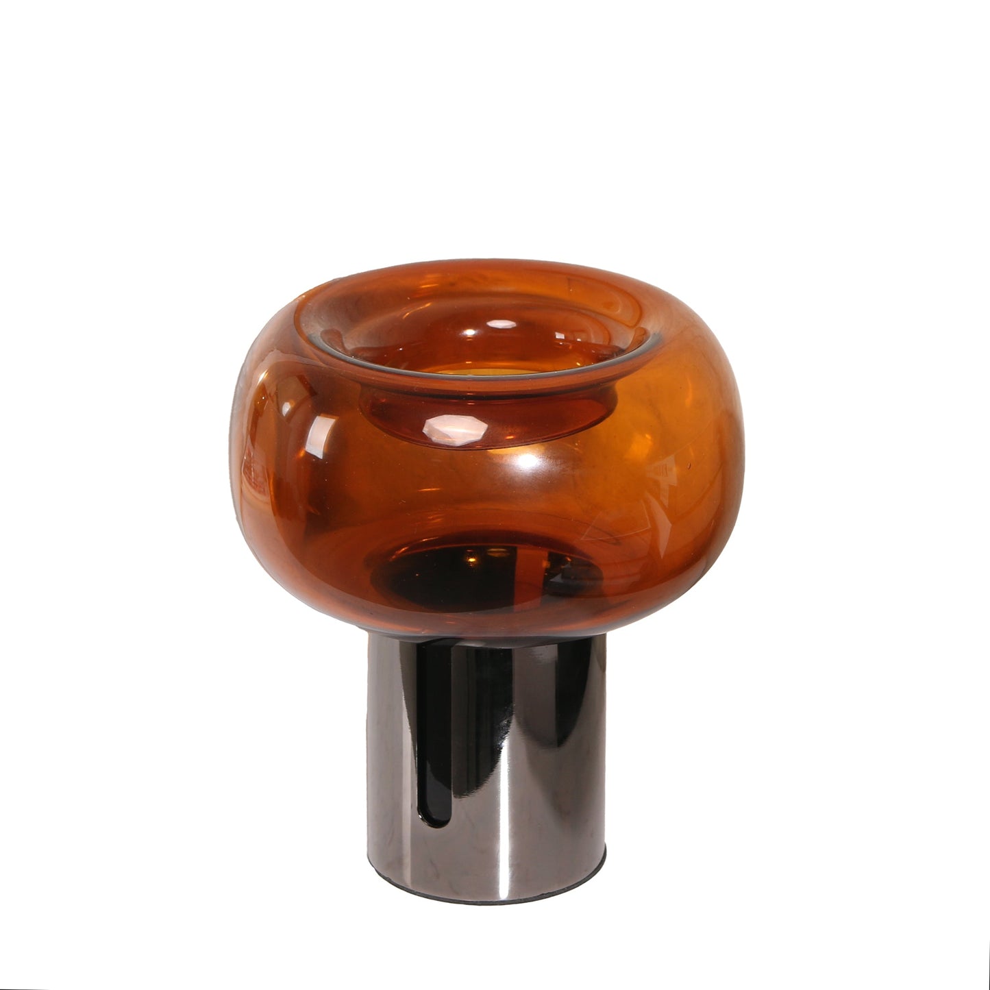 Amber Large Glass Vase - Brown
