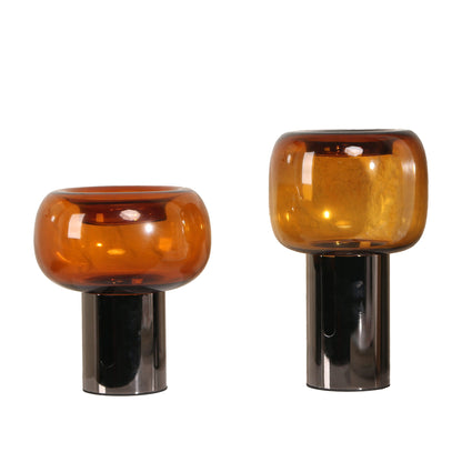 Amber Large Glass Vase - Brown