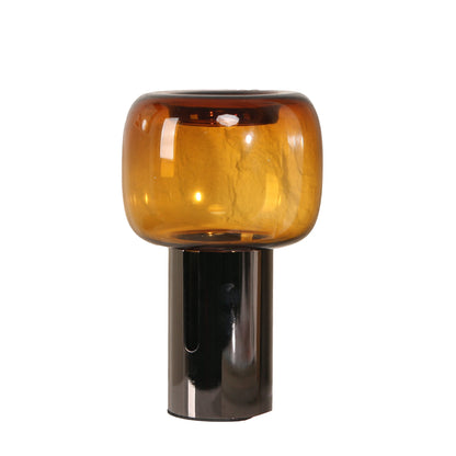 Amber Small Glass Vase - Brown