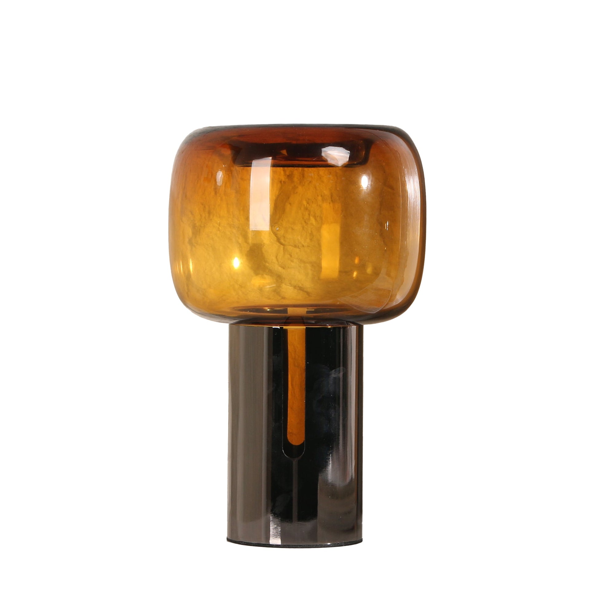 Amber Small Glass Vase - Brown