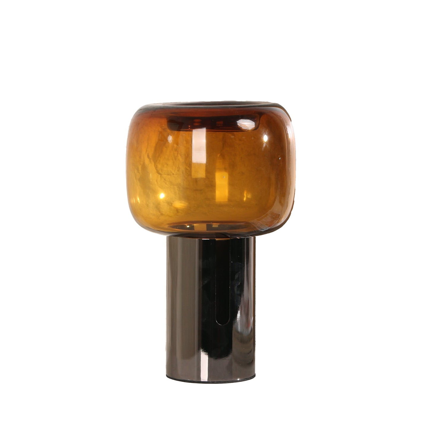 Amber Small Glass Vase - Brown