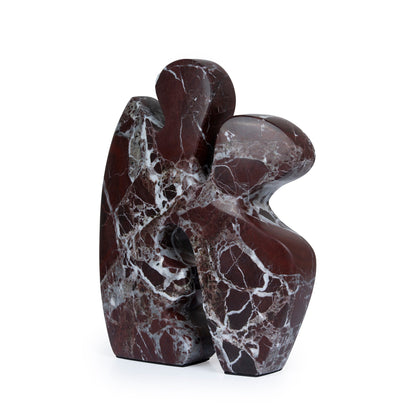 Carved Marble Accent Sculpture - Red Ochre