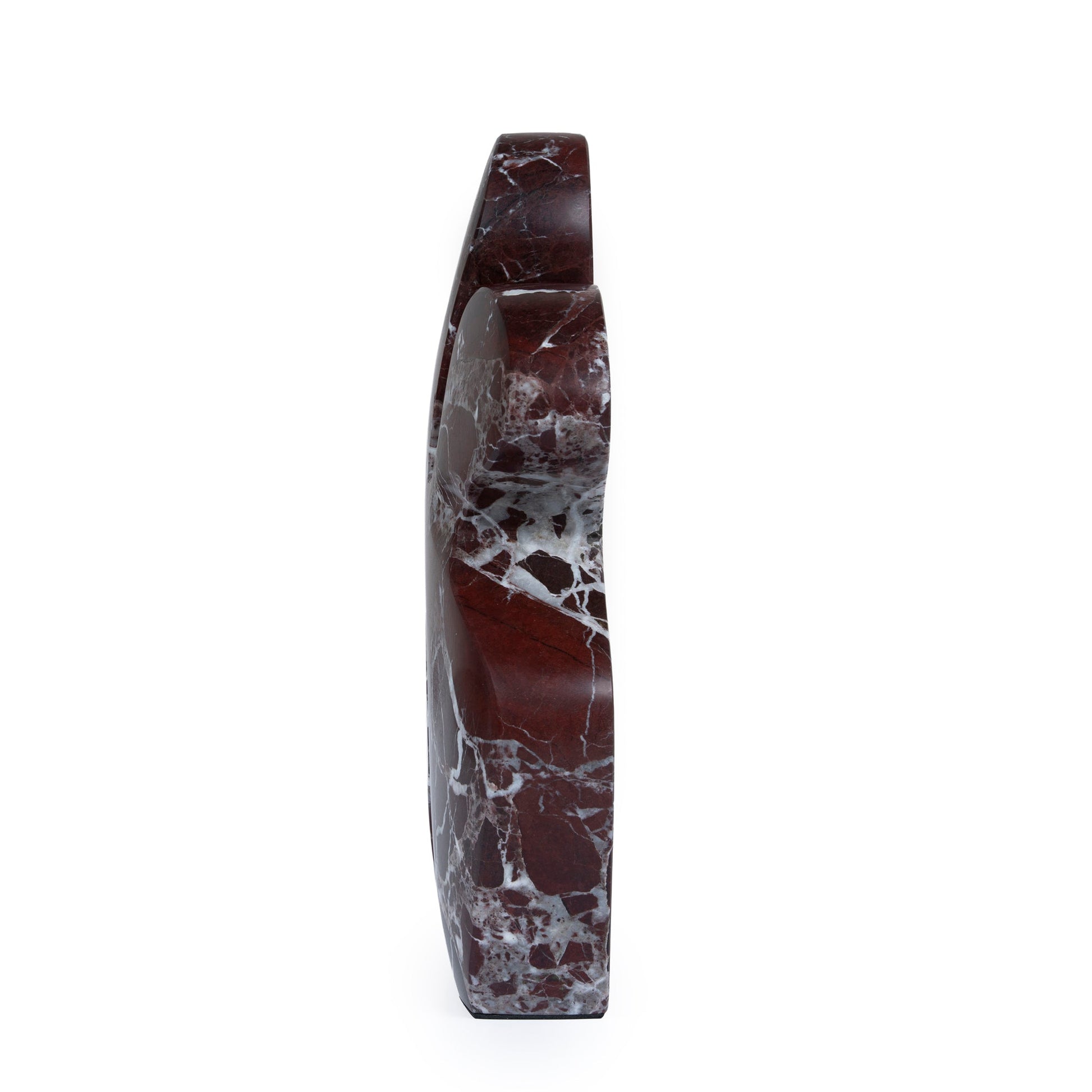 Carved Marble Accent Sculpture - Red Ochre