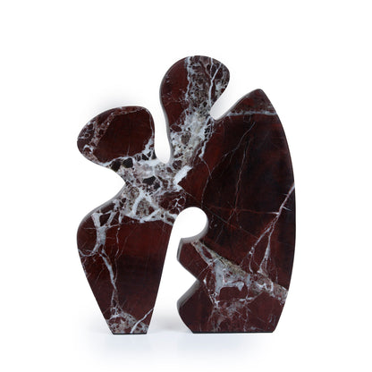 Carved Marble Accent Sculpture - Red Ochre