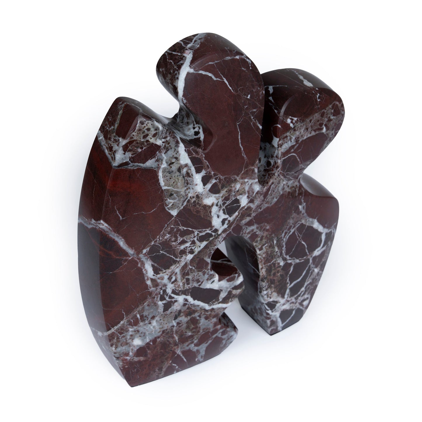 Carved Marble Accent Sculpture - Red Ochre