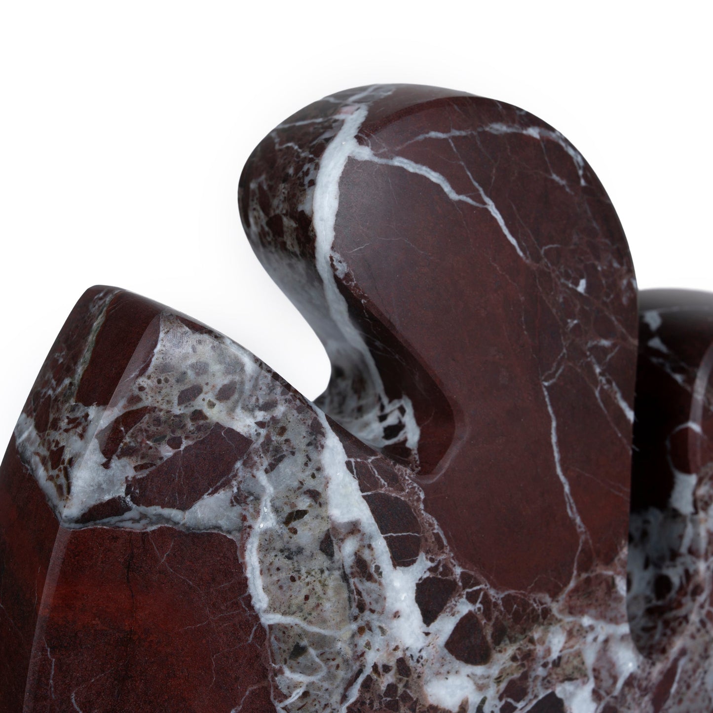 Carved Marble Accent Sculpture - Red Ochre