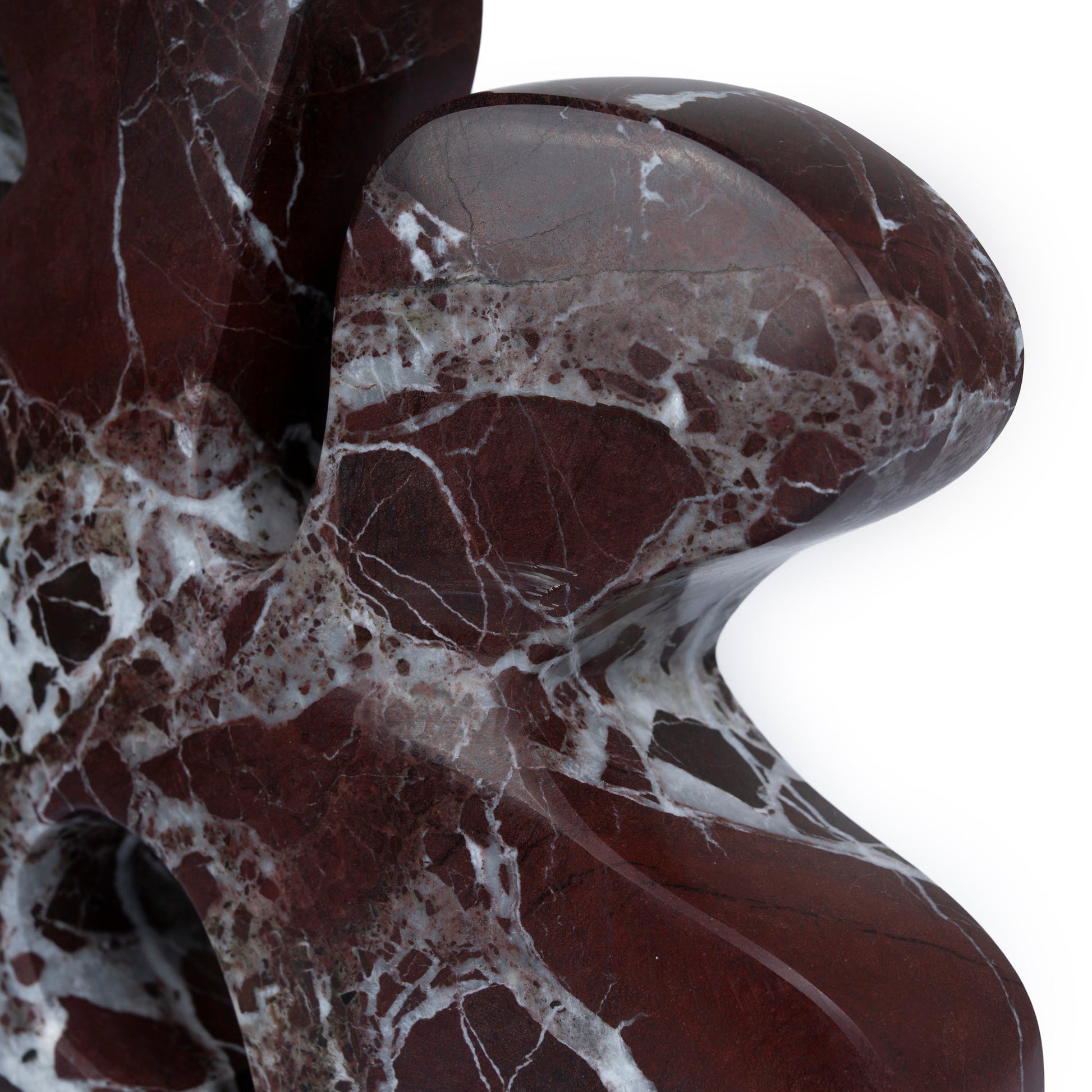 Carved Marble Accent Sculpture - Red Ochre