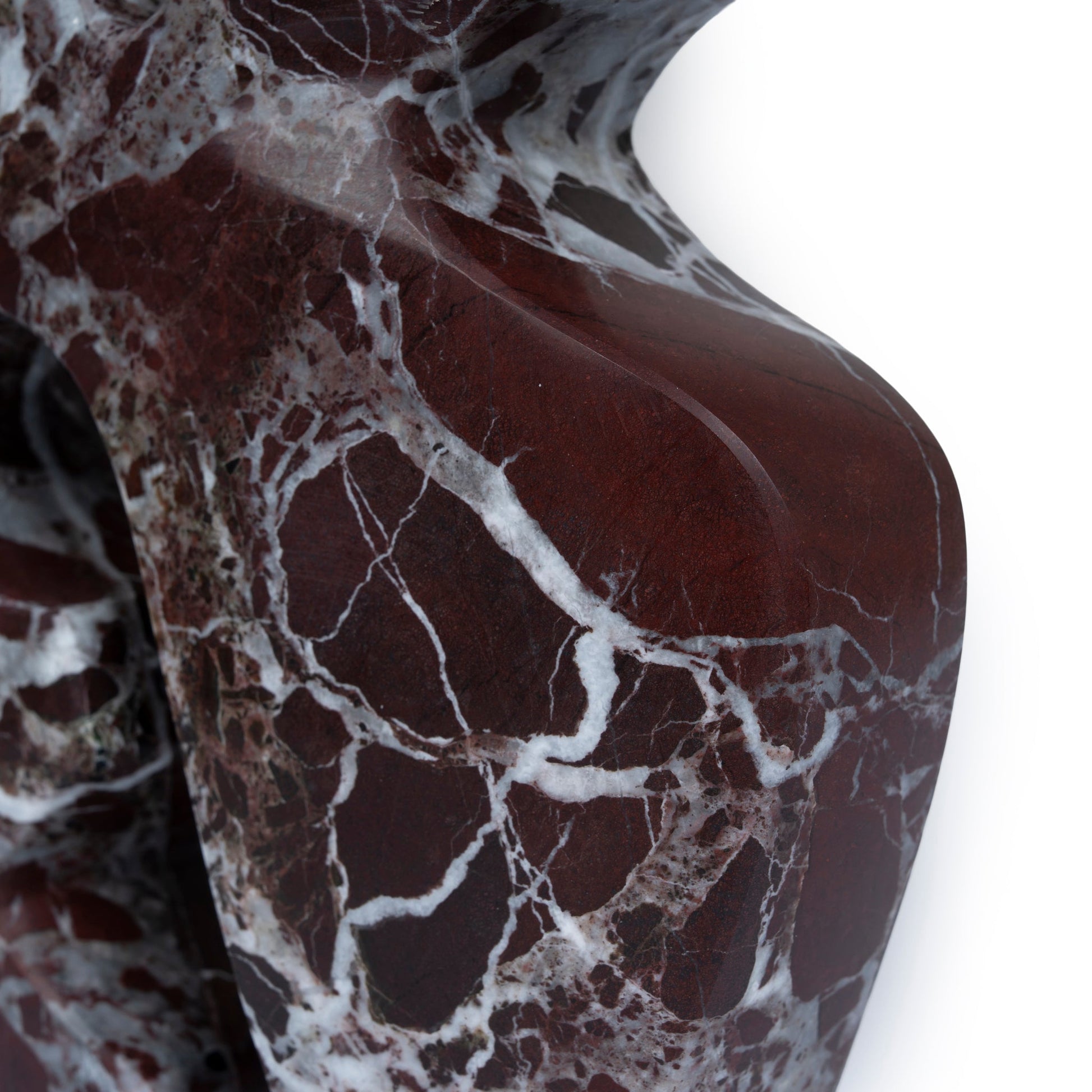Carved Marble Accent Sculpture - Red Ochre