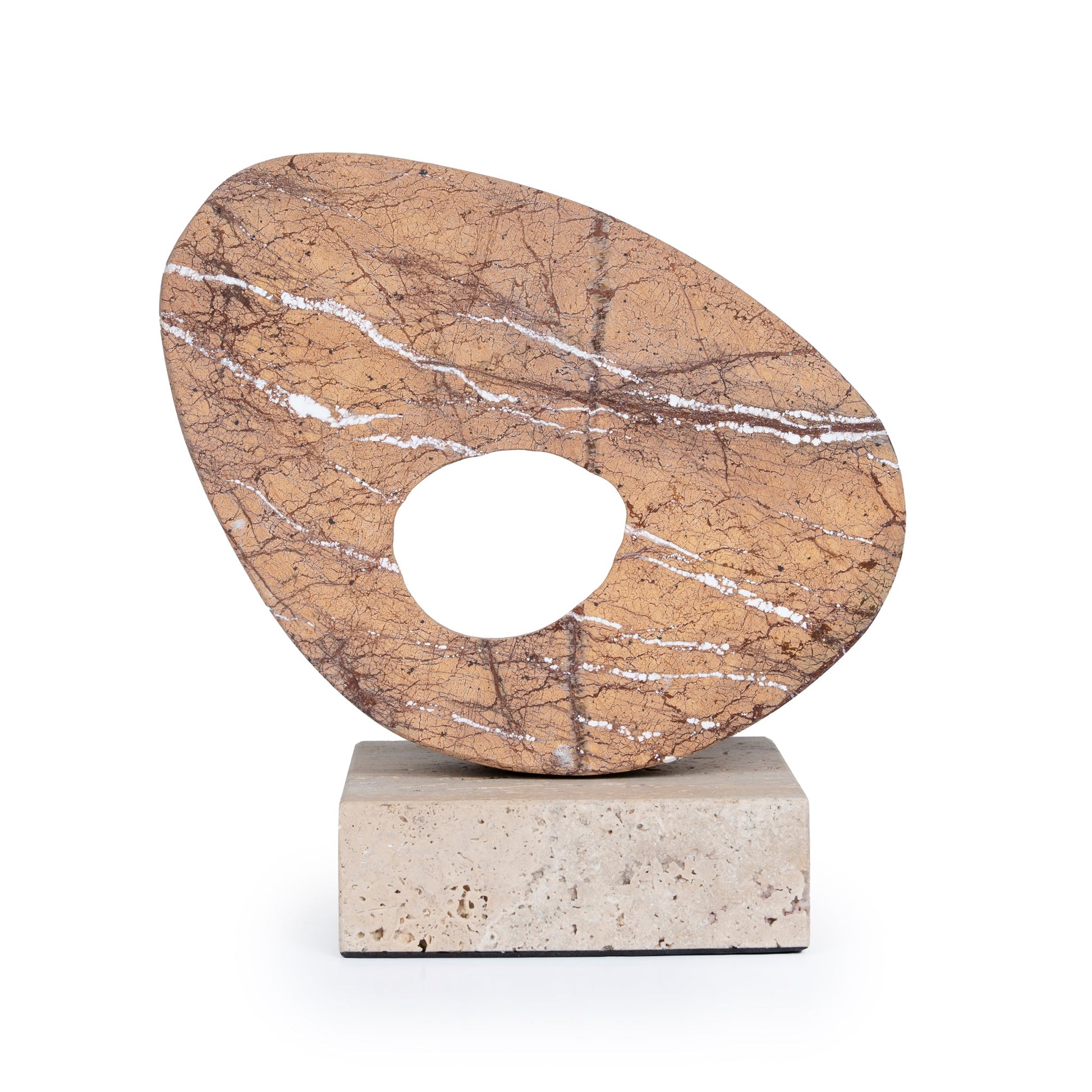 Halo Marble Sculpture - Coffee