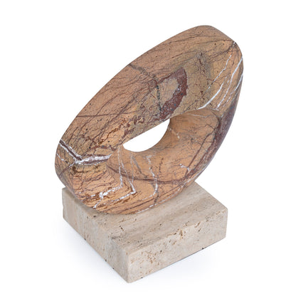 Halo Marble Sculpture - Coffee