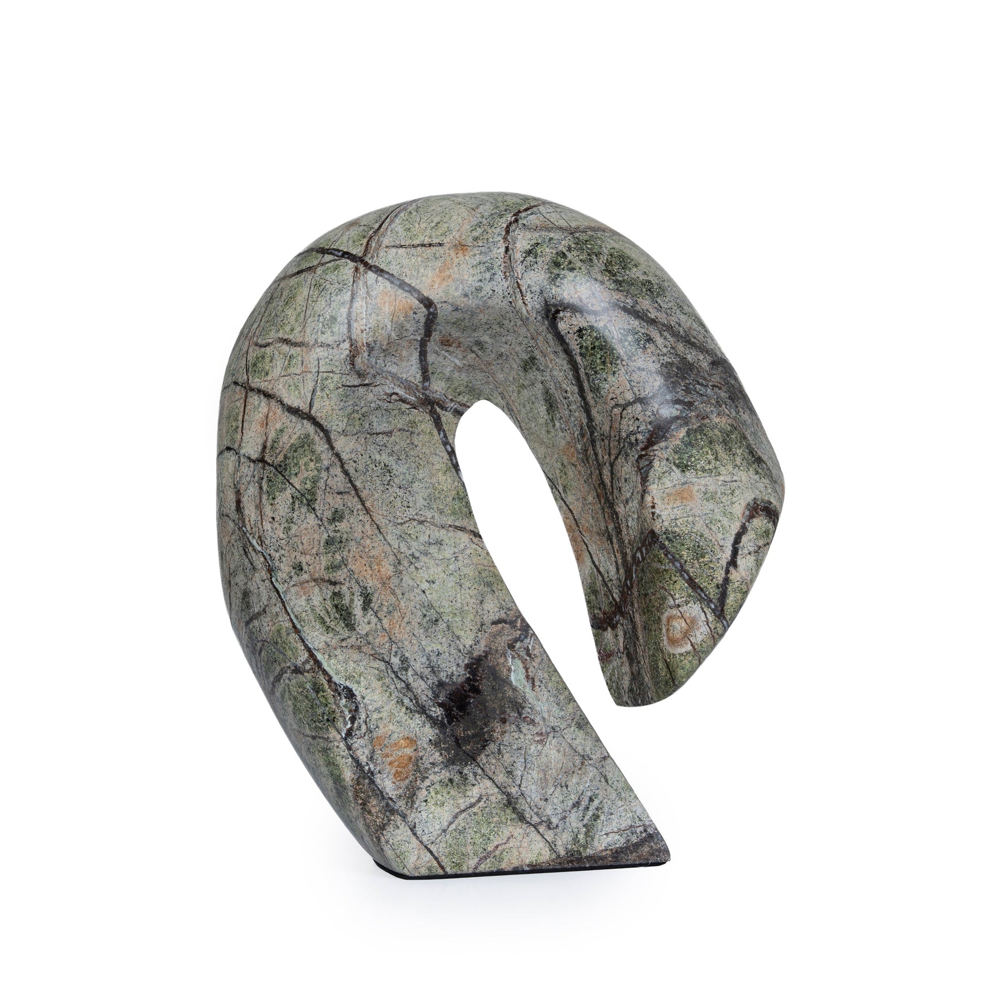 Sea Waves Marble Sculpture - Green