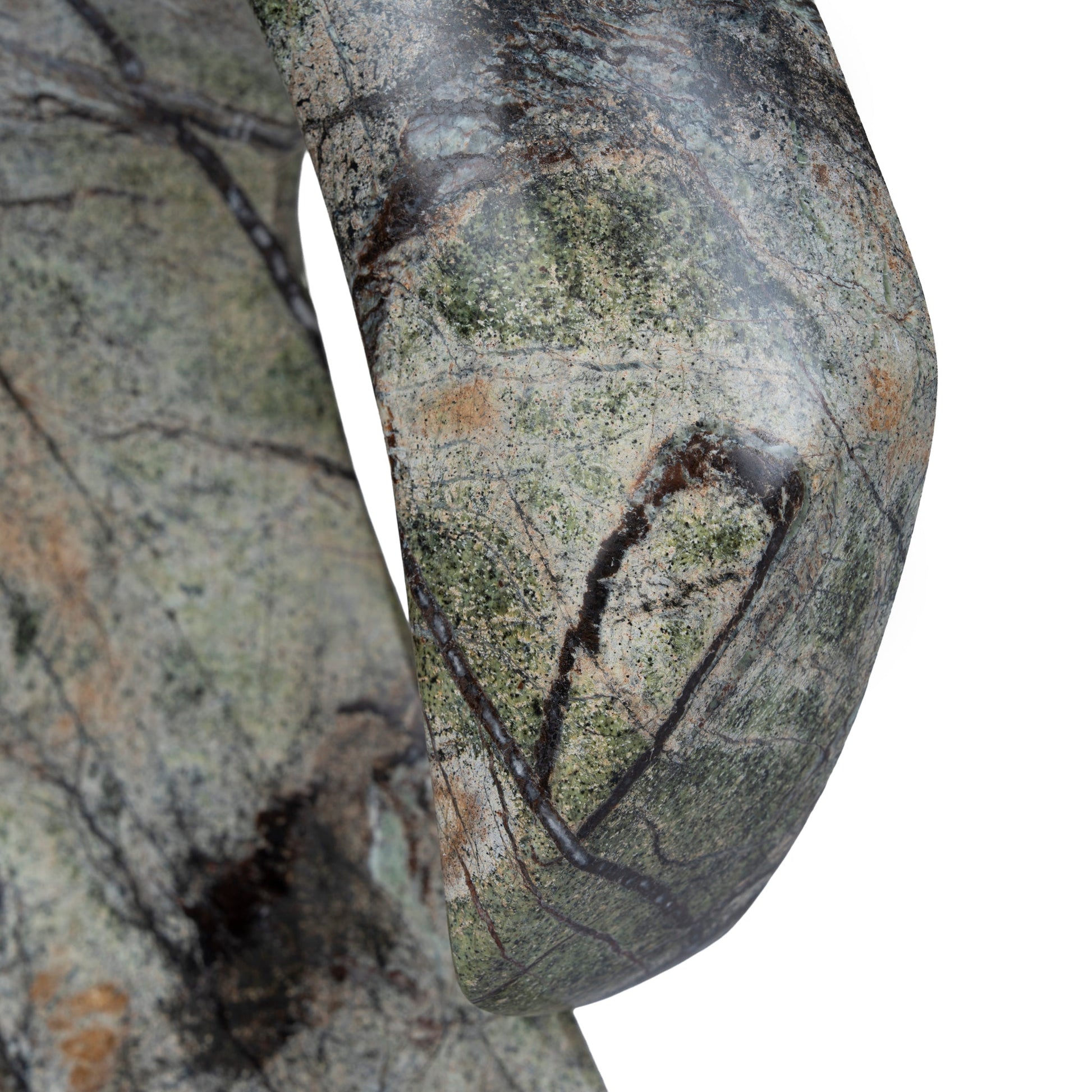 Sea Waves Marble Sculpture - Green