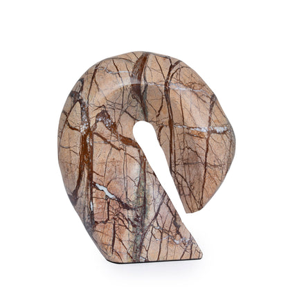 Sea Waves Marble Sculpture - Brown