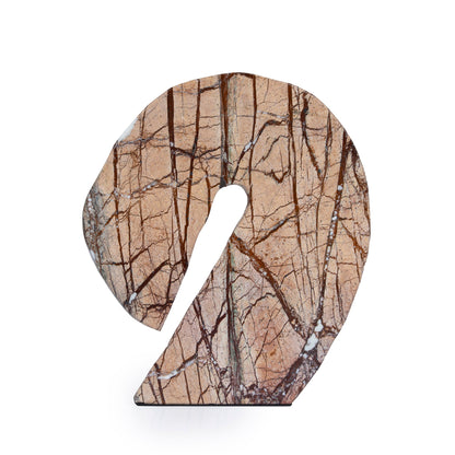 Sea Waves Marble Sculpture - Brown