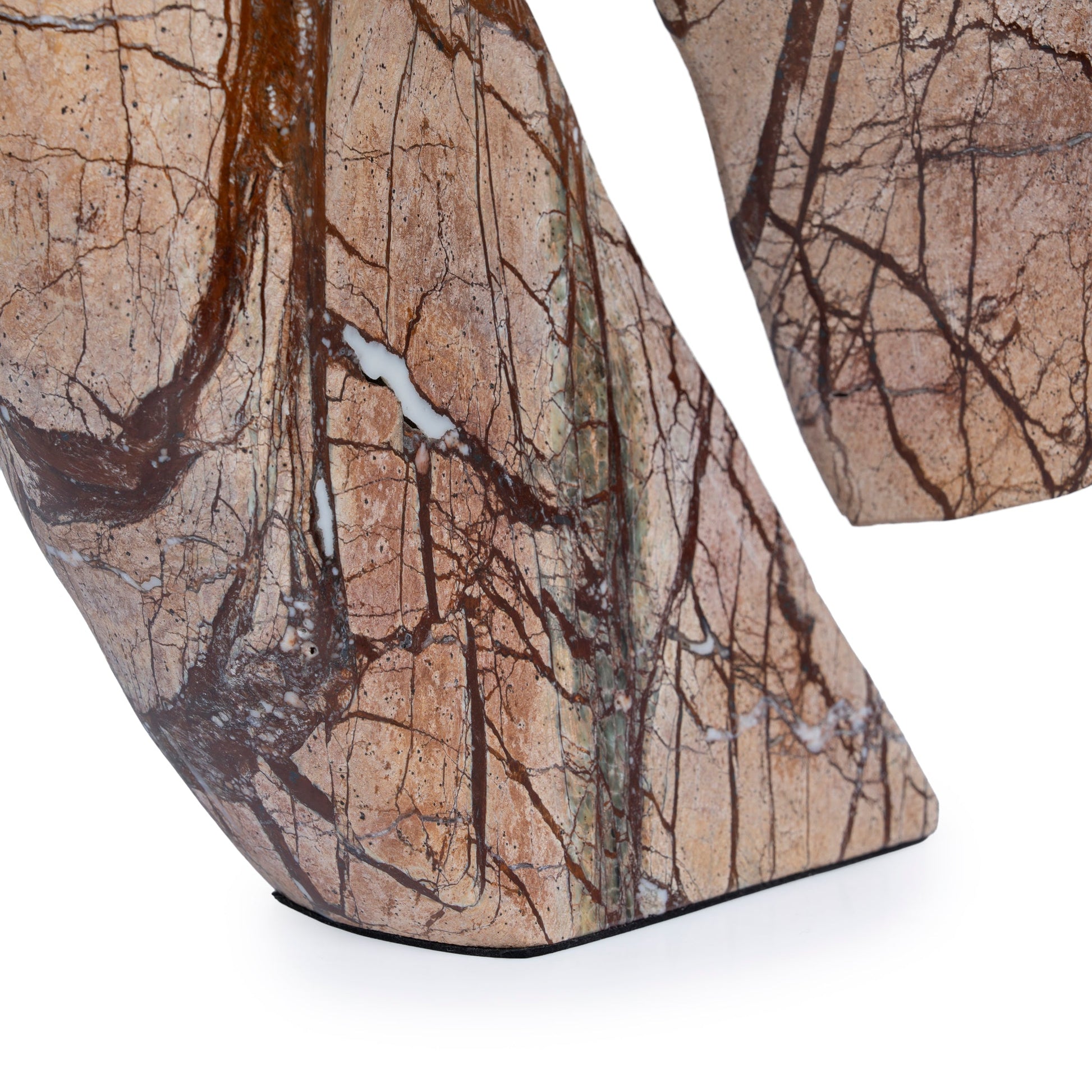 Sea Waves Marble Sculpture - Brown