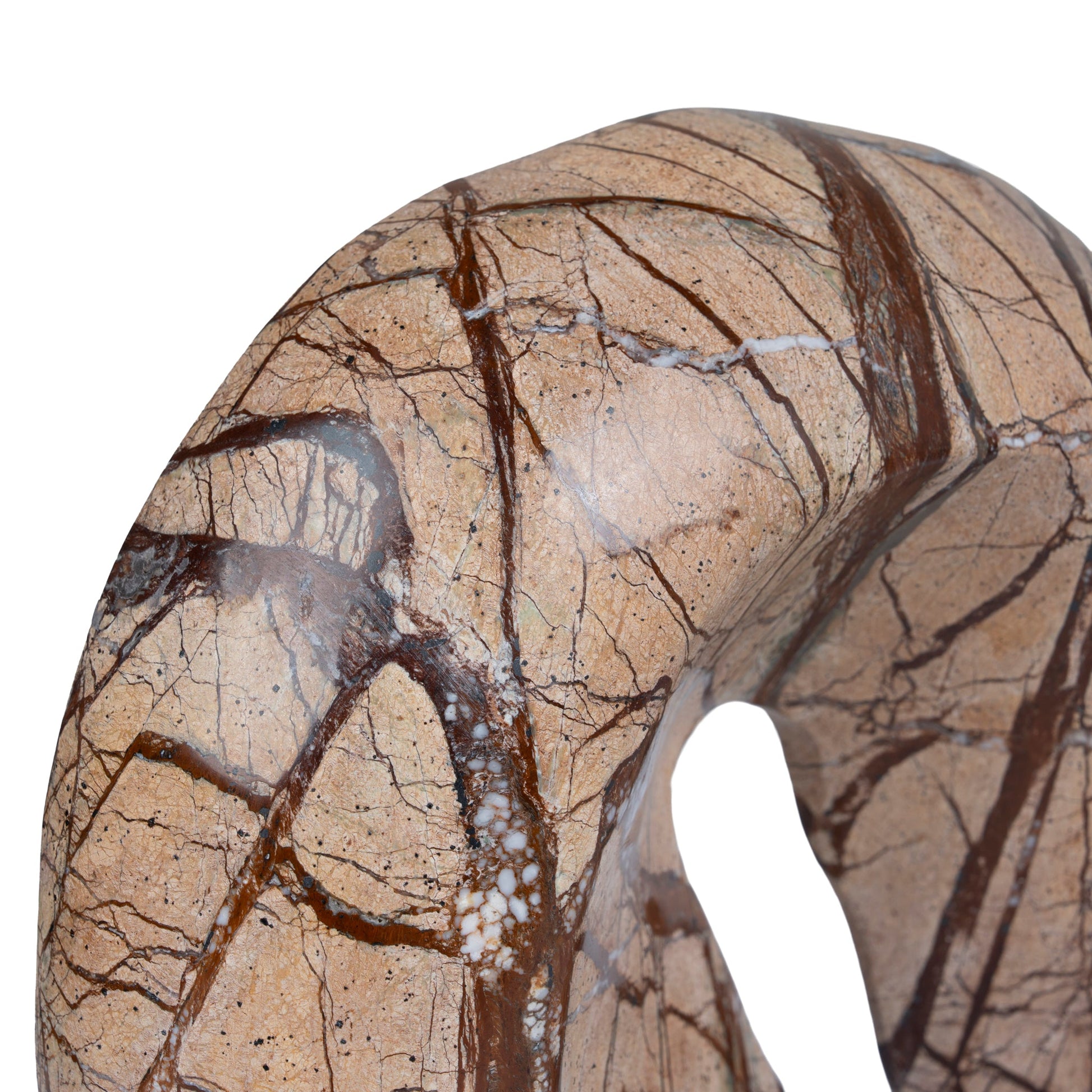 Sea Waves Marble Sculpture - Brown