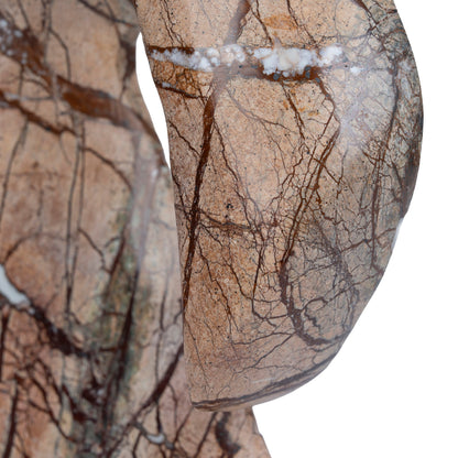 Sea Waves Marble Sculpture - Brown